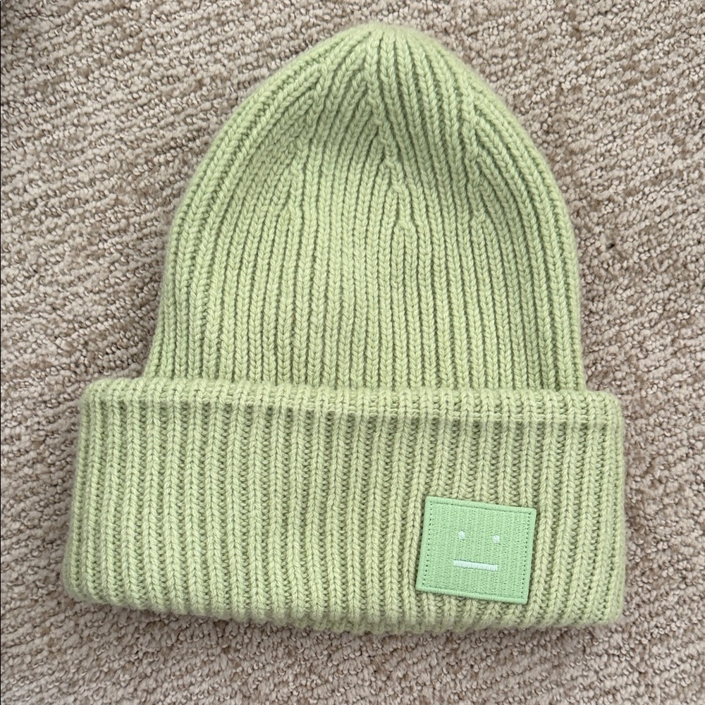 Mint Green Knit Beanie by Acne